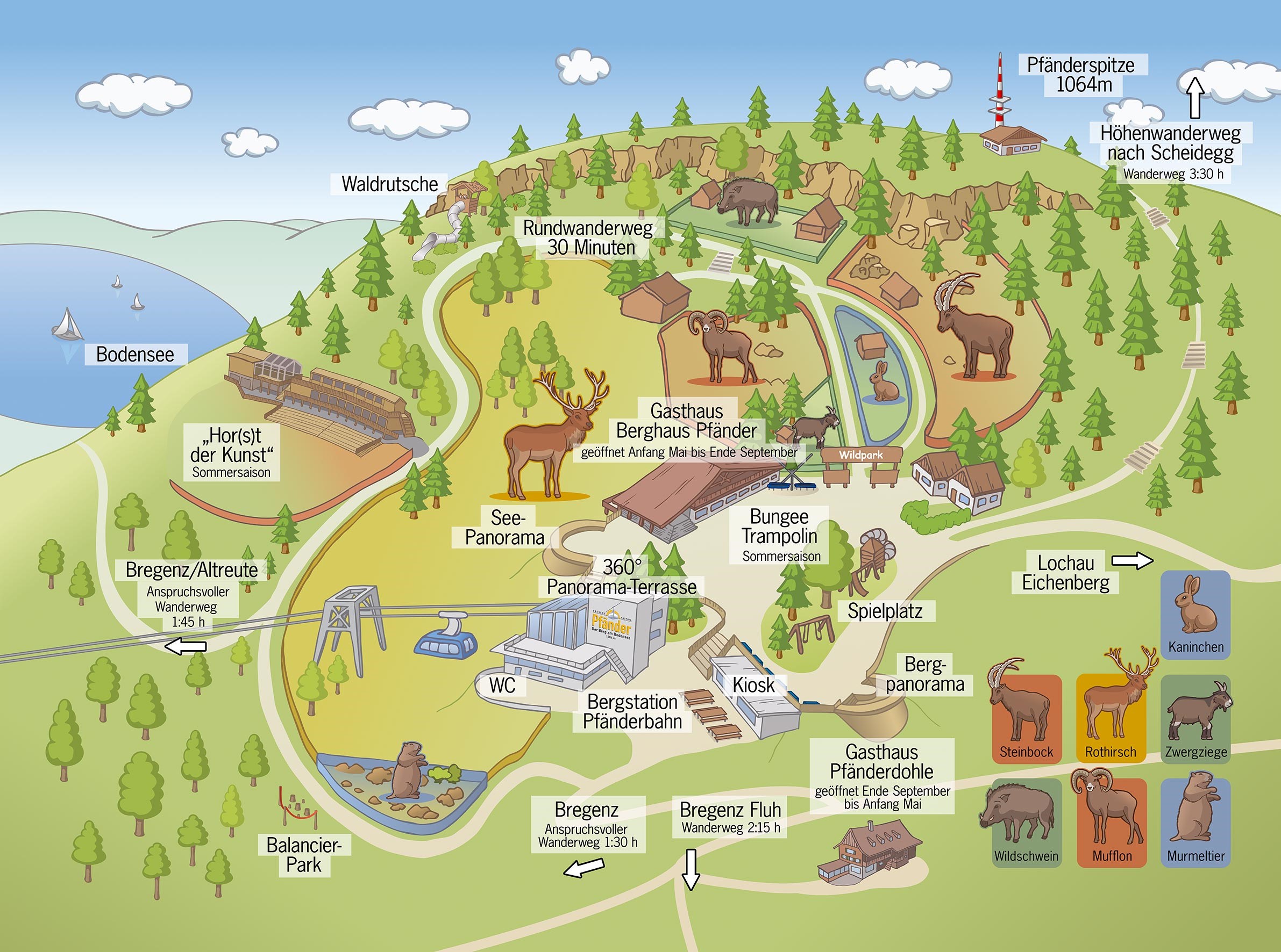 Karte Pfänder Wildpark Karte Pfänder Wildpark